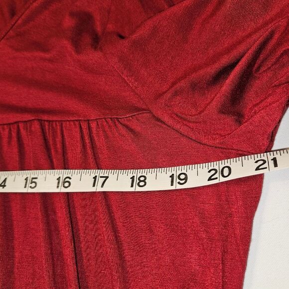 Womens Red Flowy Long sleeve Top Lou Keith Large, NWT - Picture 6 of 7